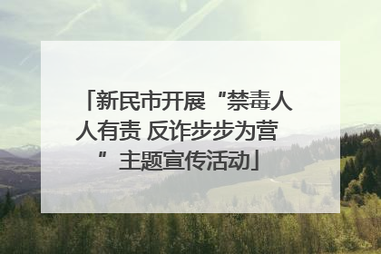 新民市开展“禁毒人人有责 反诈步步为营”主题宣传活动