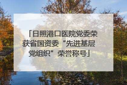 日照港口医院党委荣获省国资委“先进基层党组织”荣誉称号