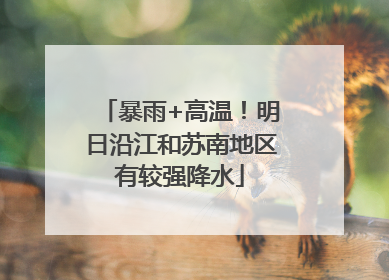 暴雨+高温！明日沿江和苏南地区有较强降水