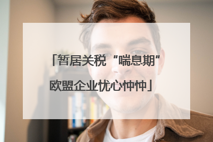 暂居关税“喘息期” 欧盟企业忧心忡忡