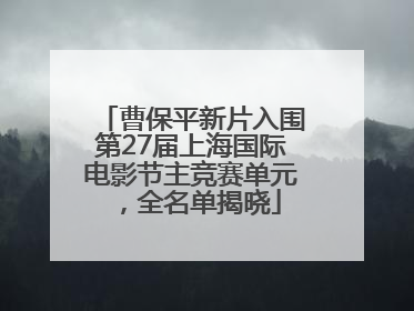 曹保平新片入围第27届上海国际电影节主竞赛单元，全名单揭晓