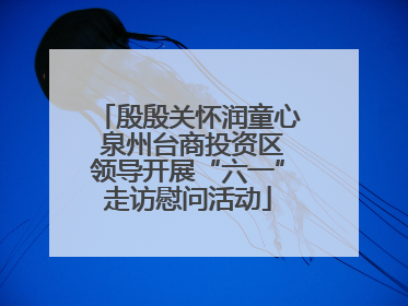 殷殷关怀润童心 泉州台商投资区领导开展“六一”走访慰问活动