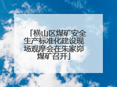 横山区煤矿安全生产标准化建设现场观摩会在朱家峁煤矿召开