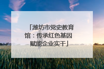 潍坊市党史教育馆：传承红色基因 赋能企业实干