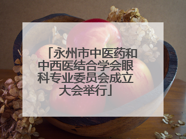 永州市中医药和中西医结合学会眼科专业委员会成立大会举行