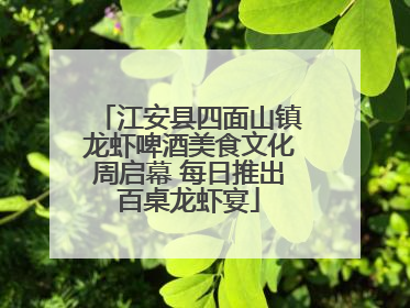 江安县四面山镇龙虾啤酒美食文化周启幕 每日推出百桌龙虾宴