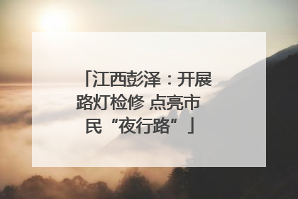 江西彭泽：开展路灯检修 点亮市民“夜行路”