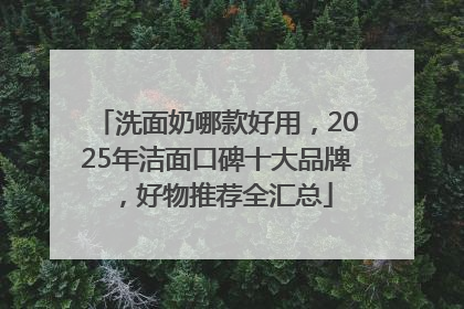 洗面奶哪款好用，2025年洁面口碑十大品牌，好物推荐全汇总