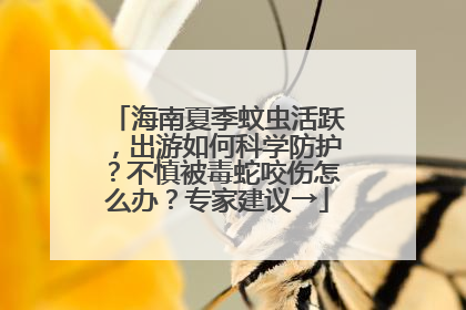 海南夏季蚊虫活跃，出游如何科学防护？不慎被毒蛇咬伤怎么办？专家建议→