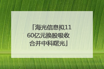 海光信息拟1160亿元换股吸收合并中科曙光