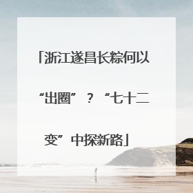 浙江遂昌长粽何以“出圈”？“七十二变”中探新路