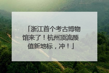 浙江首个考古博物馆来了！杭州顶流颜值新地标，冲！