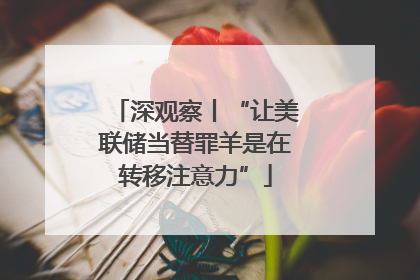深观察丨“让美联储当替罪羊是在转移注意力”