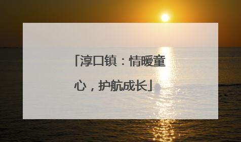 淳口镇：情暖童心，护航成长