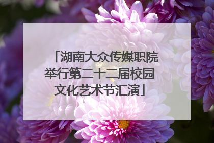 湖南大众传媒职院举行第二十二届校园文化艺术节汇演