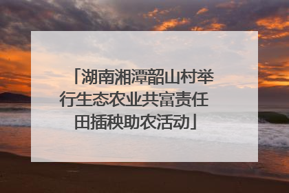 湖南湘潭韶山村举行生态农业共富责任田插秧助农活动
