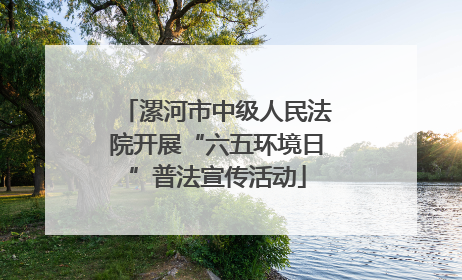 漯河市中级人民法院开展“六五环境日”普法宣传活动