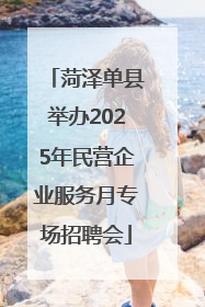 菏泽单县举办2025年民营企业服务月专场招聘会