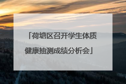 荷塘区召开学生体质健康抽测成绩分析会