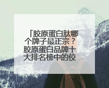 胶原蛋白肽哪个牌子最正宗？胶原蛋白品牌十大排名榜中的佼佼者