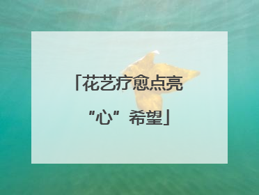 花艺疗愈点亮“心”希望