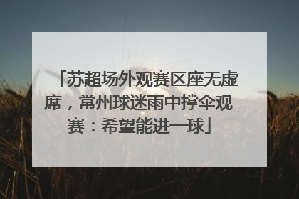 苏超场外观赛区座无虚席，常州球迷雨中撑伞观赛：希望能进一球