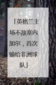 英格兰主场不敌塞内加尔，首次输给非洲球队