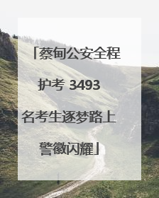 蔡甸公安全程护考 3493名考生逐梦路上警徽闪耀