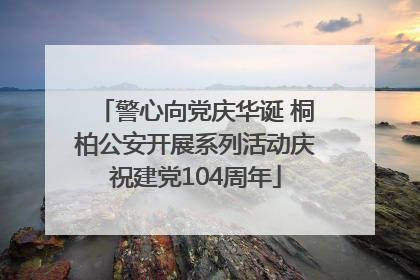 警心向党庆华诞 桐柏公安开展系列活动庆祝建党104周年