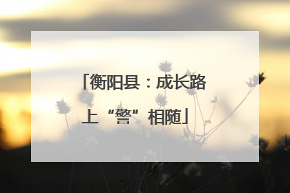 衡阳县：成长路上“警”相随