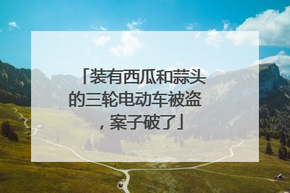 装有西瓜和蒜头的三轮电动车被盗，案子破了