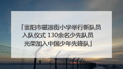 襄阳市磁器街小学举行新队员入队仪式 130余名少先队员光荣加入中国少年先锋队