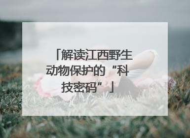 解读江西野生动物保护的“科技密码”