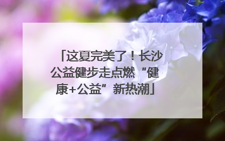 这夏完美了！长沙公益健步走点燃“健康+公益”新热潮