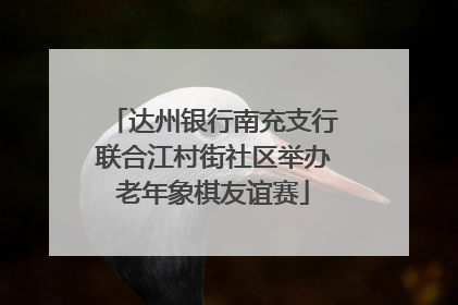 达州银行南充支行联合江村街社区举办老年象棋友谊赛