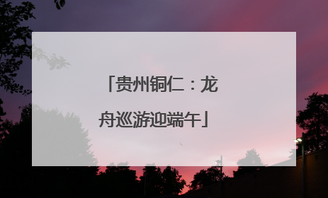 贵州铜仁：龙舟巡游迎端午