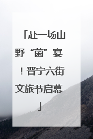 赴一场山野“菌”宴！晋宁六街文旅节启幕