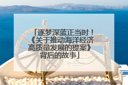 逐梦深蓝正当时！《关于推动海洋经济高质量发展的提案》背后的故事