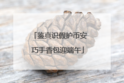 鉴真识假护币安 巧手香包迎端午