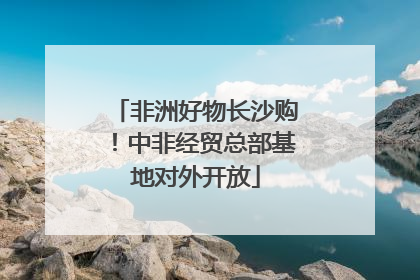 非洲好物长沙购！中非经贸总部基地对外开放