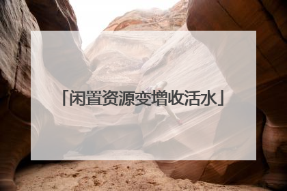 闲置资源变增收活水
