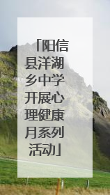 阳信县洋湖乡中学开展心理健康月系列活动