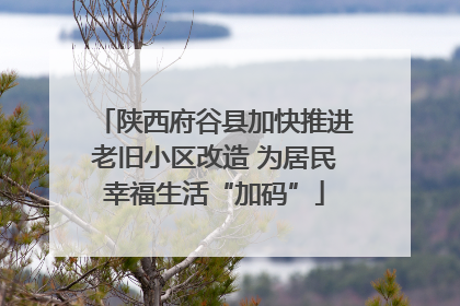 陕西府谷县加快推进老旧小区改造 为居民幸福生活“加码”