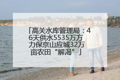 高关水库管理局：46天供水5535万方 力保京山应城32万亩农田“解渴”