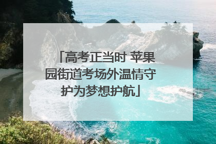 高考正当时 苹果园街道考场外温情守护为梦想护航