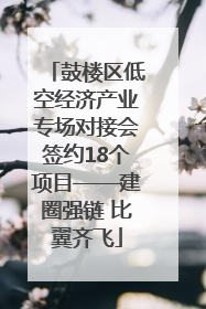鼓楼区低空经济产业专场对接会签约18个项目——建圈强链 比翼齐飞