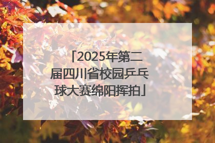 2025年第二届四川省校园乒乓球大赛绵阳挥拍