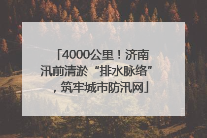 4000公里！济南汛前清淤“排水脉络”，筑牢城市防汛网