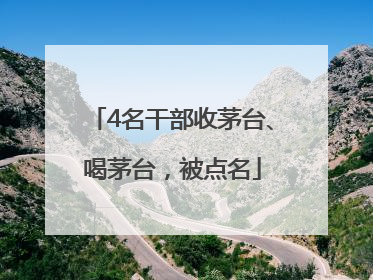 4名干部收茅台、喝茅台，被点名