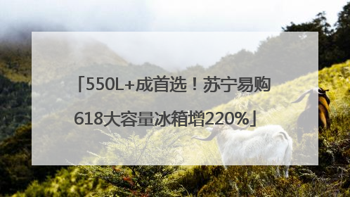 550L+成首选！苏宁易购618大容量冰箱增220%